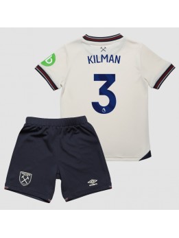 West Ham United Max Kilman #3 Replika Borta Kläder Barn 2025-26 Kortärmad (+ byxor)